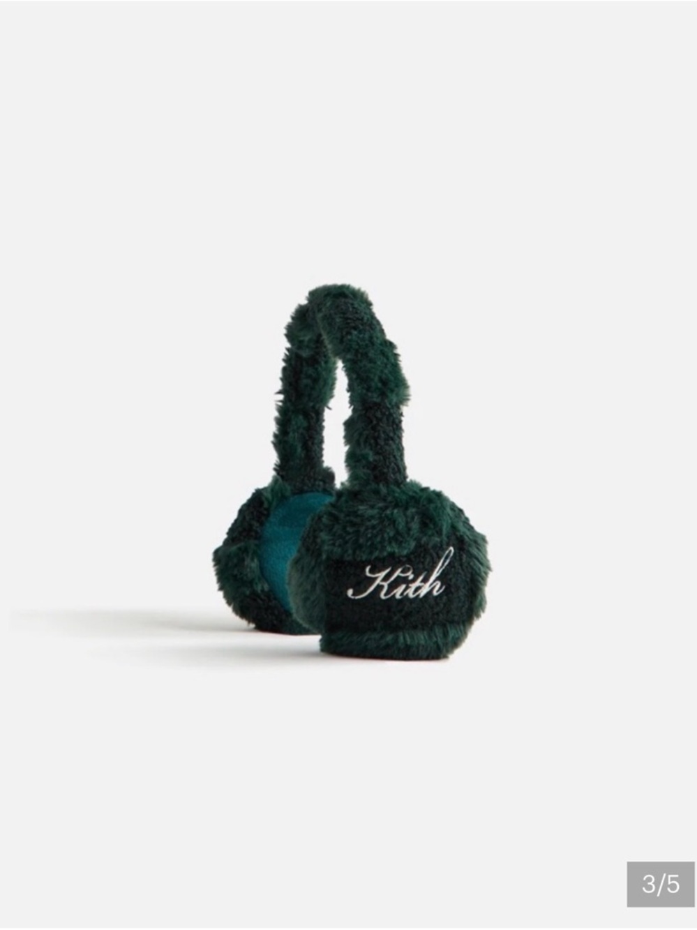 Kith Sherpa green earmuffs